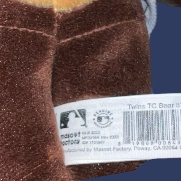 MLB MN Twins TC Mascot Bear Mascot Factory Plush 5” - Picture 3 of 4